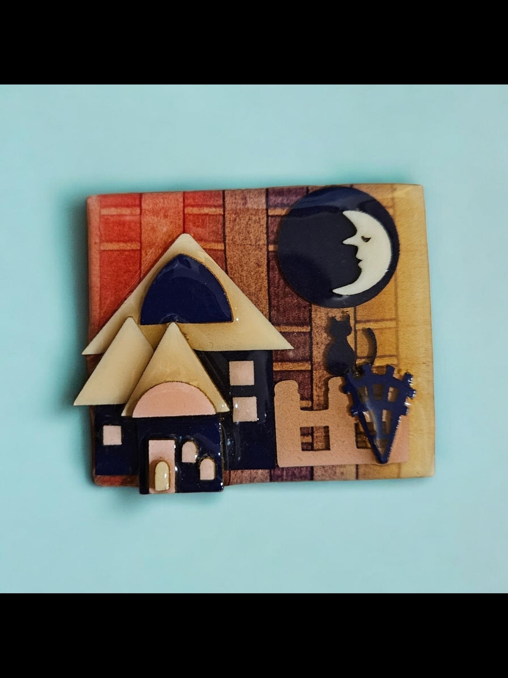 VINTAGE HOUSE PINS BY LUCINDA BROOCH HOUSE  MOON CROWN ESTATE